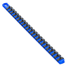 18-inch Socket Organizer with Twist Lock Clips - Blue-1/4-inch Drive ERNST