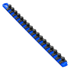 18-inch Socket Organizer with Twist Lock Clips - Blue-1/2-inch Drive Ernst