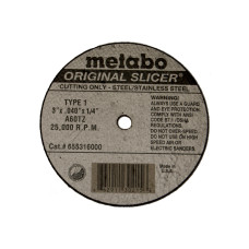 100 PC Original Slicer 3-inch x .040-inch x 1/4-inch Type 1, A60TZ (655316000) Abrasive Disc