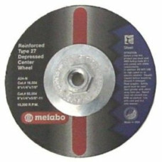 10 Pk LongLife Original Grinding Wheel 9-inch x 1/4-inch x 5/8-11 with Hub Metabo, Type 27, A24R (655784000) 