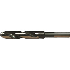 23/32-inch Norseman Drill & Tool 29680 - Reduced Shank Drill Bit - 23/32 in, High Speed Steel, Gold & Black Oxide Finish, 1/2 in Shank Dia, 6 in OAL