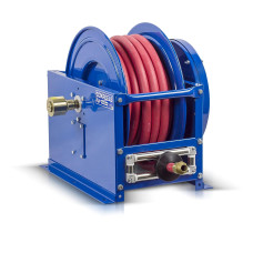 Coxreels SLPF-550 Retractable Fuel Hose Reel, SP Fuel Series - ¾-inch x 50-foot - Easy-Maintenance Design - Heavy-Duty Steel Construction, Made in the USA, Blue
