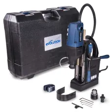 Evolution S28MAG: 1-1/8 Inch x 2-inch Depth Magnetic Drill With Carry Case