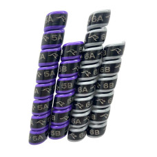 2PR PURPLE/GRAY OUTBACK WRAP HYDRAULIC HOSE MARKERS