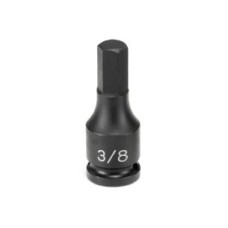  3/8-Inch Drive x 3/16-Inch Standard Length Hex Bit Impact Socket Grey Pneumatic