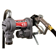 Standard Duty SD1202H 12V 13 GPM Fuel Transfer Pump (Manual Nozzle, Discharge Hose, Suction Pipe)
