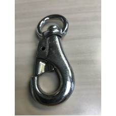 1 Pc. Spring Loaded 7/8-inch Bull Snap Plated Nickel Plated High Quality Swivel Ring