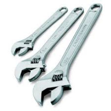 3 PC. ADJUSTABLE CHROME WRENCH TO 24-Inch