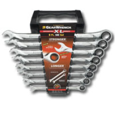 GEARWRENCH 8 Pc. 12 Pt. XL Ratcheting Combination Wrench Set, SAE - 85198
