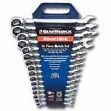 16 Pc. 12 Point Reversible Ratcheting Combination Metric Wrench Set Gear Wrench